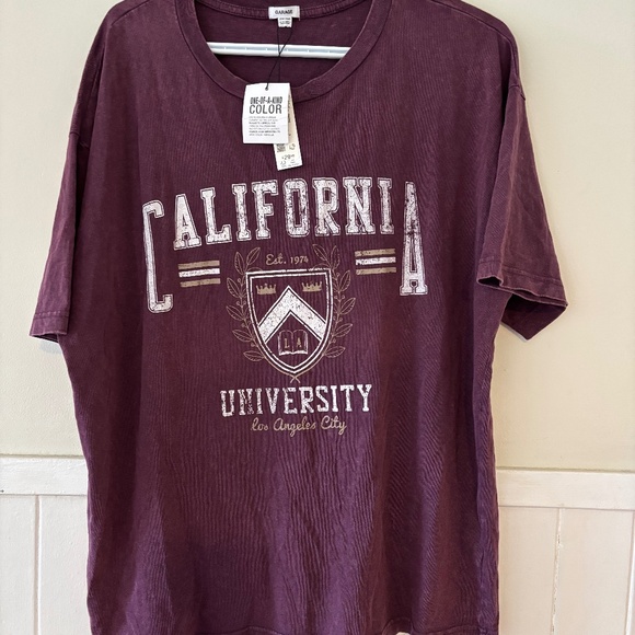 Garage purple ladies oversized XS tshirt cotton NWTO tags on - Picture 1 of 11